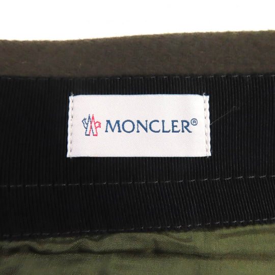 MONCLER Wrap skirt Outer: 75% wool, Outer: 25% nylon, Lining: 56% acetate, Lining: 44% rayon, Part: 100% nylon khaki GONNA Women 40 Used Authentic