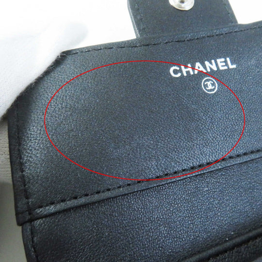 CHANEL Tri-fold wallet AP0231 Main: Leather black Timeless Classic Small Flap Wallet Women Used Authentic