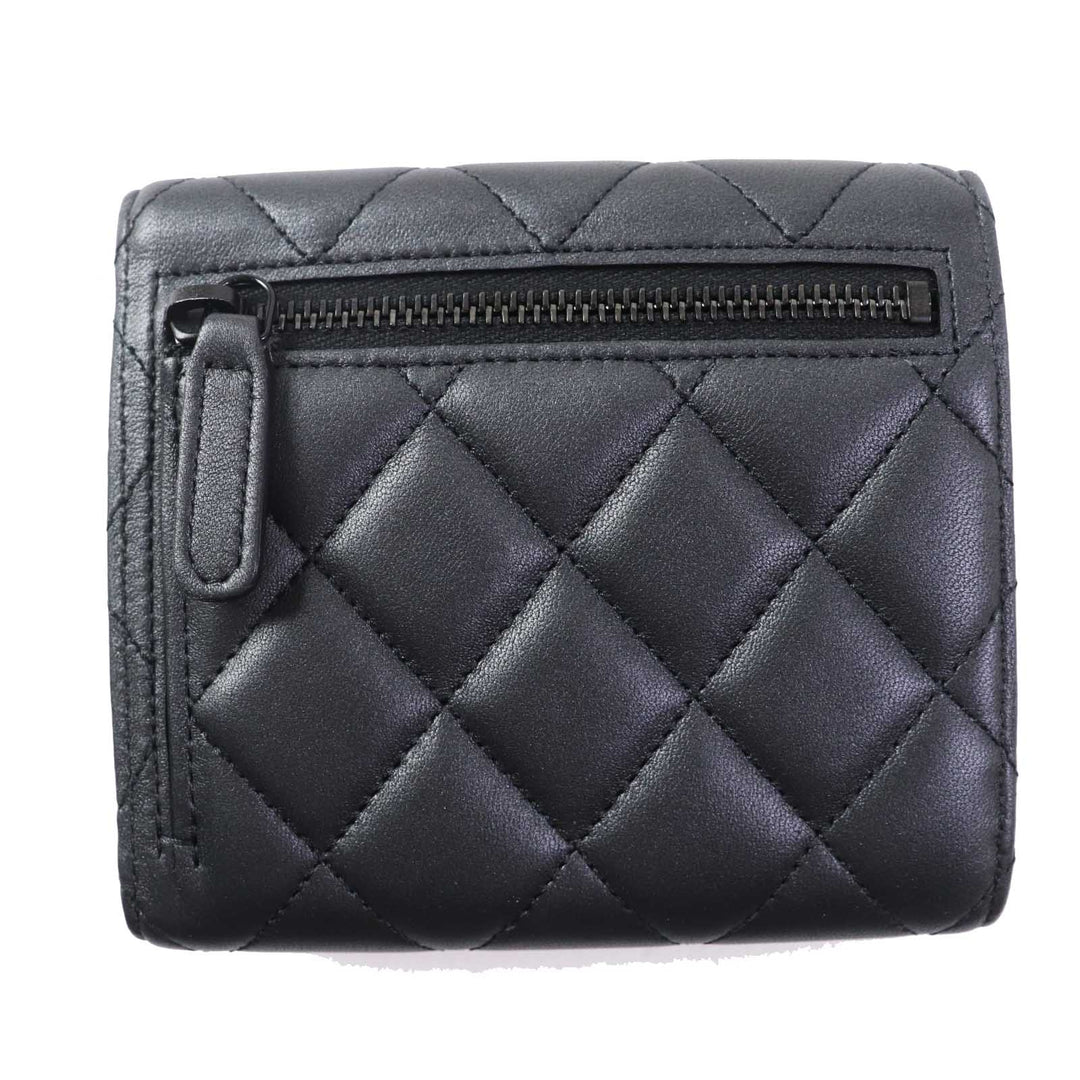 CHANEL Tri-fold wallet AP0231 Main: Leather black Timeless Classic Small Flap Wallet Women Used Authentic