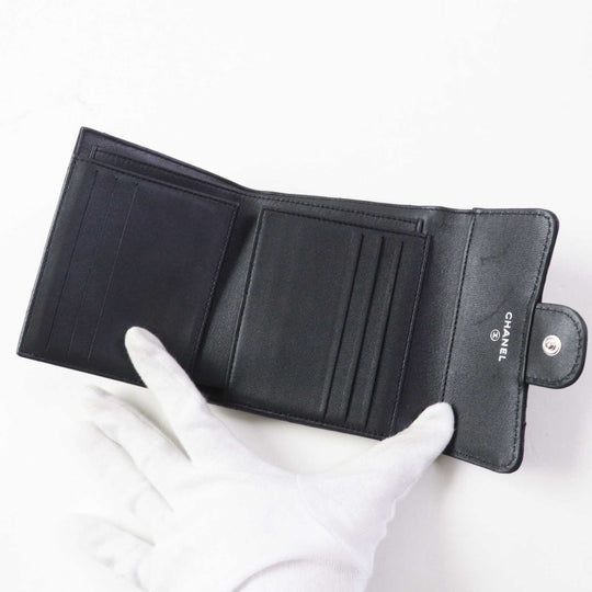 CHANEL Tri-fold wallet AP0231 Main: Leather black Timeless Classic Small Flap Wallet Women Used Authentic