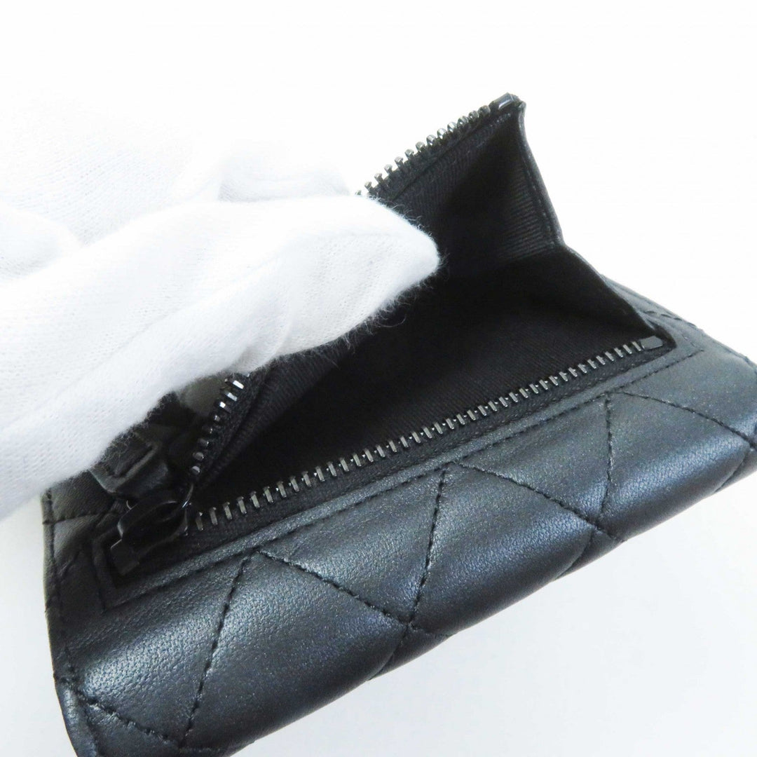 CHANEL Tri-fold wallet AP0231 Main: Leather black Timeless Classic Small Flap Wallet Women Used Authentic