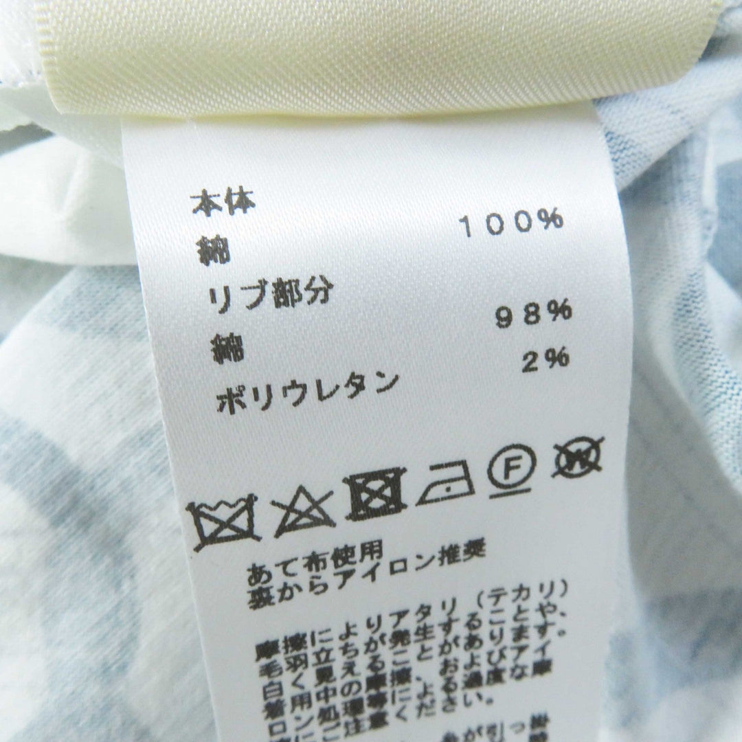 HERMES one piece 4H4525DD Outer: 100% cotton, part: 98% cotton, part: 2% polyurethane White light blue Horse Bit Detour/Tattoo Women 38 Used Authentic