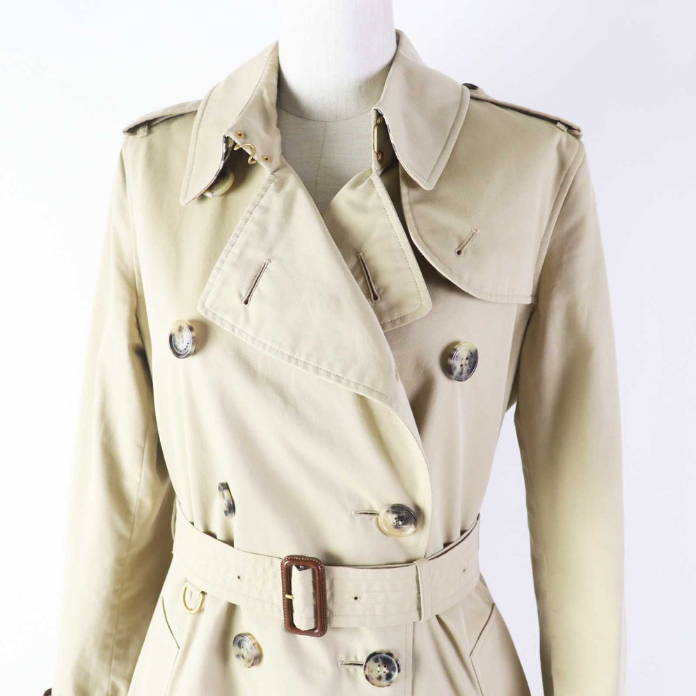 BURBERRY trench coat Outer: 100% cotton, Lining: 100% cotton, Sleeve lining: 100% rayon beige THE KENSINGTON Women 38 Used Authentic