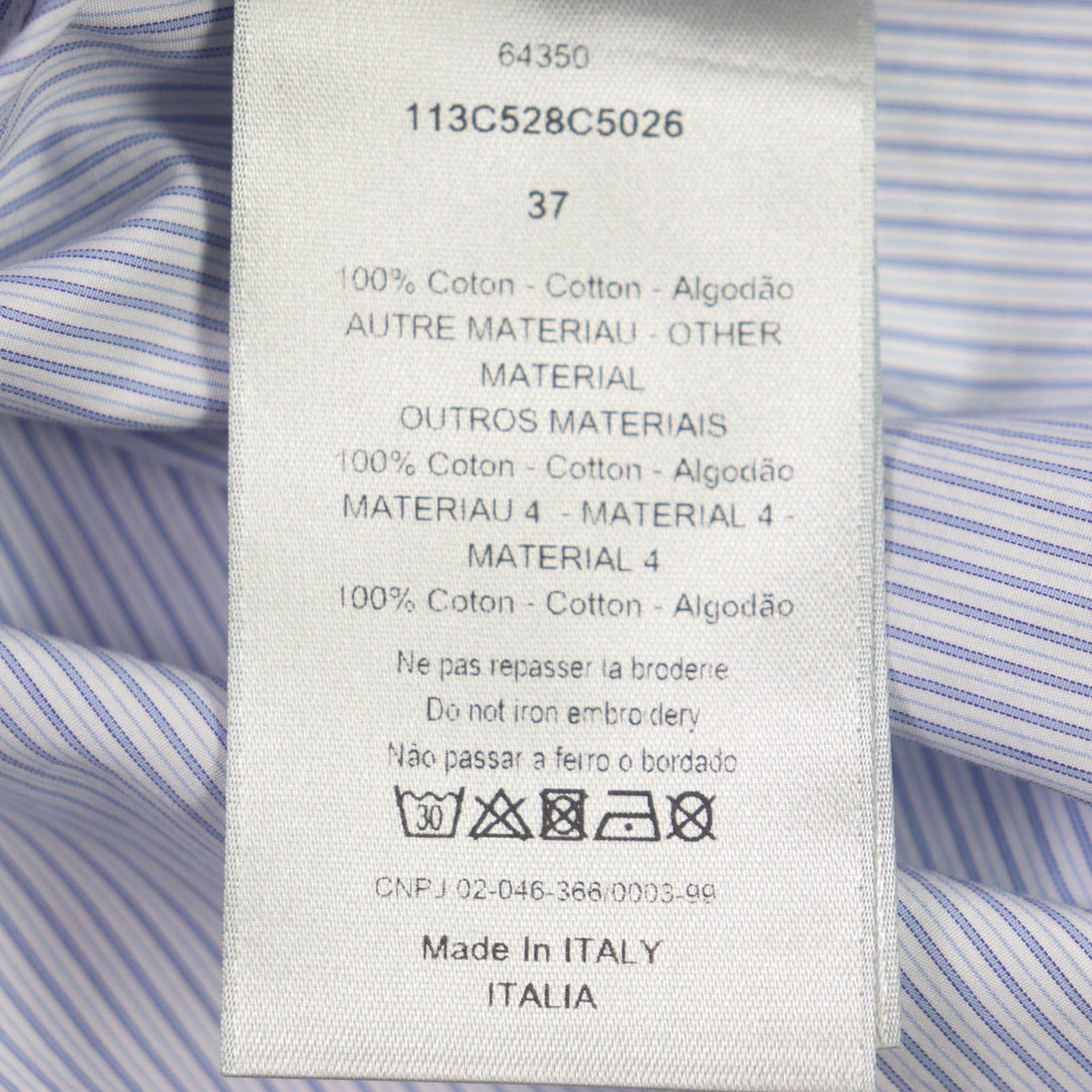 Dior HOMME Long sleeve shirt 113C528C5026 Main: 100% cotton blue mens 37 Used Authentic
