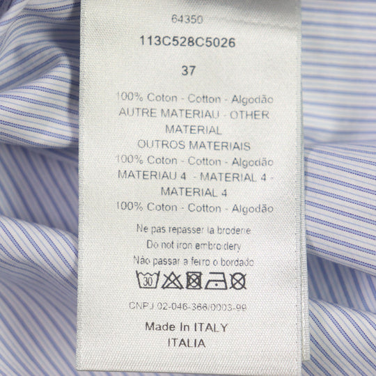 Dior HOMME Long sleeve shirt 113C528C5026 Main: 100% cotton blue mens 37 Used Authentic