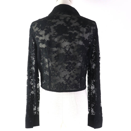 Rene Jacket 6111120 Main: 76% cotton, Main: 24% nylon, Other fabric: 100% silk, Tulle: 100% polyester, Ribbon tape: 100% polyester black Women 36 Used Authentic