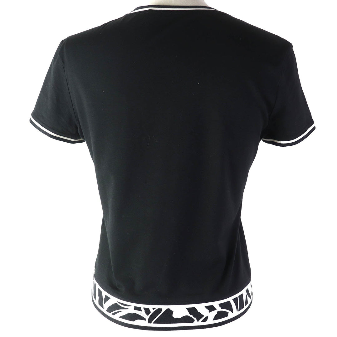 LEONARD FASHION Cut Main: 92% cotton, Main: 8% polyurethane, Decoration: rhinestones Black White Women M Used Authentic