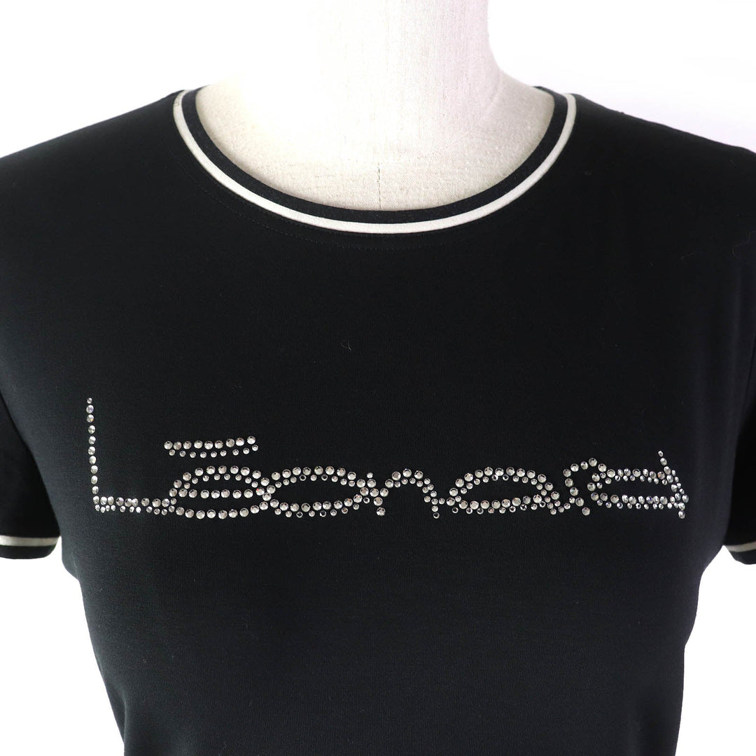 LEONARD FASHION Cut Main: 92% cotton, Main: 8% polyurethane, Decoration: rhinestones Black White Women M Used Authentic