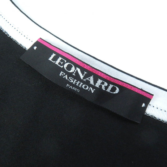 LEONARD FASHION Cut Main: 92% cotton, Main: 8% polyurethane, Decoration: rhinestones Black White Women M Used Authentic
