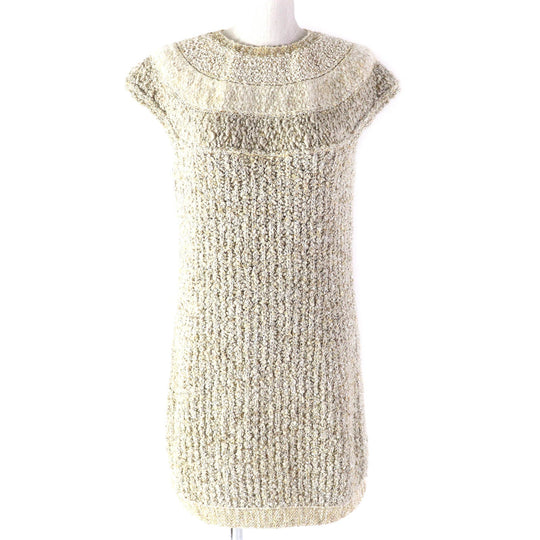 CHANEL one piece P61623K47214 Main: 60% wool, 13% nylon, 12% polyester, 7% cotton, 3% silk, 3% polyester metal, 2% paper Beige type Women 34 Used Authentic