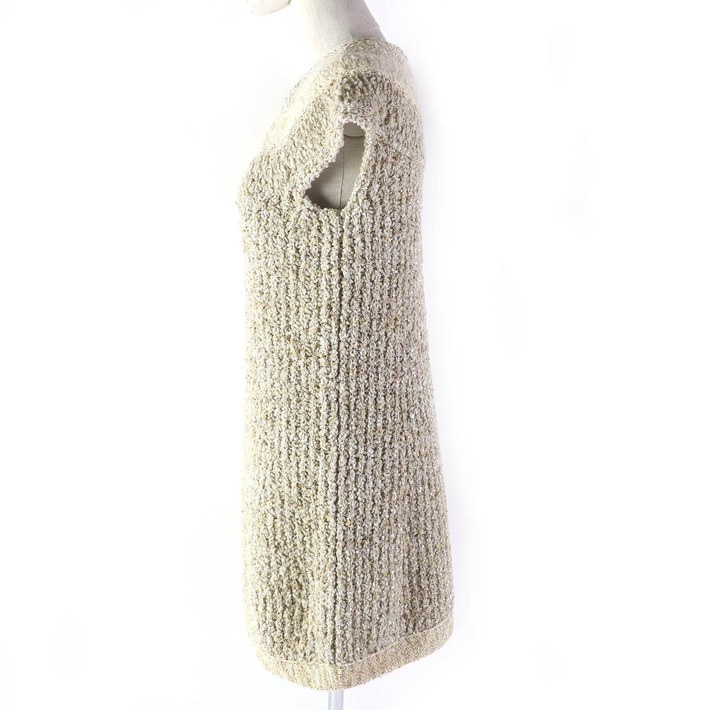 CHANEL one piece P61623K47214 Main: 60% wool, 13% nylon, 12% polyester, 7% cotton, 3% silk, 3% polyester metal, 2% paper Beige type Women 34 Used Authentic