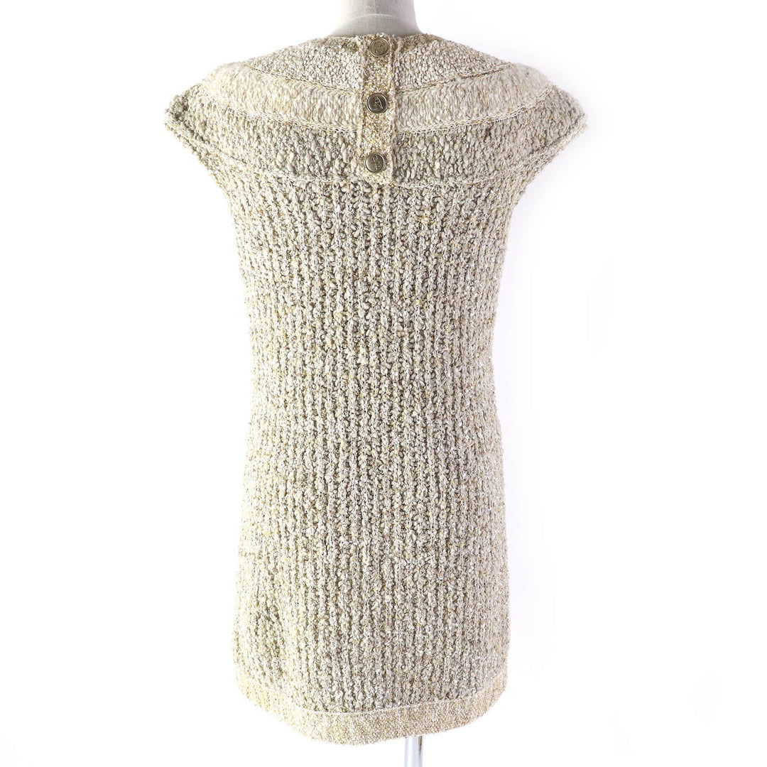 CHANEL one piece P61623K47214 Main: 60% wool, 13% nylon, 12% polyester, 7% cotton, 3% silk, 3% polyester metal, 2% paper Beige type Women 34 Used Authentic