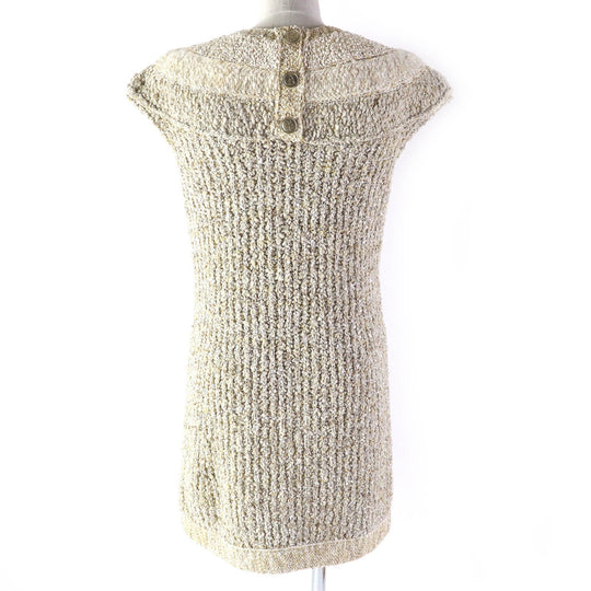 CHANEL one piece P61623K47214 Main: 60% wool, 13% nylon, 12% polyester, 7% cotton, 3% silk, 3% polyester metal, 2% paper Beige type Women 34 Used Authentic