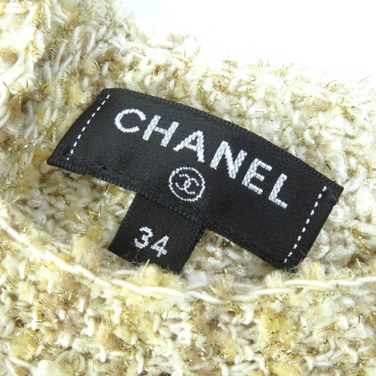 CHANEL one piece P61623K47214 Main: 60% wool, 13% nylon, 12% polyester, 7% cotton, 3% silk, 3% polyester metal, 2% paper Beige type Women 34 Used Authentic