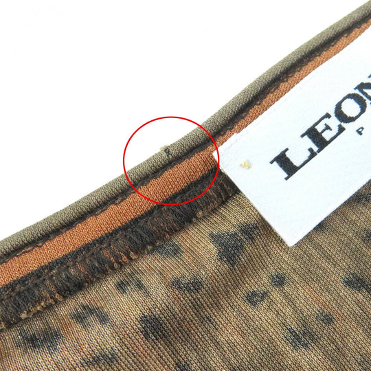 LEONARD FASHION one piece Main: 100% silk Brown type Women 46 Used Authentic