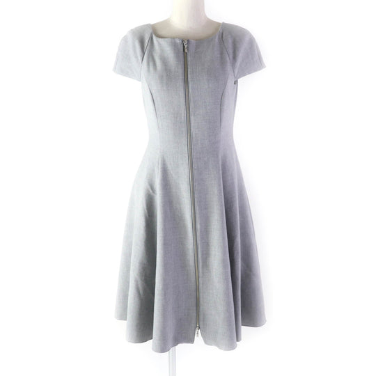 FOXEY NEW YORK COLLECTION one piece 39236 Outer material: 63% polyester, Outer material: 27% rayon, Outer material: 7% cotton, Outer material: 3% polyurethane, Lining: 100% cupra gray Women 38 Used Authentic