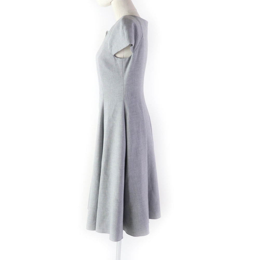 FOXEY NEW YORK COLLECTION one piece 39236 Outer material: 63% polyester, Outer material: 27% rayon, Outer material: 7% cotton, Outer material: 3% polyurethane, Lining: 100% cupra gray Women 38 Used Authentic