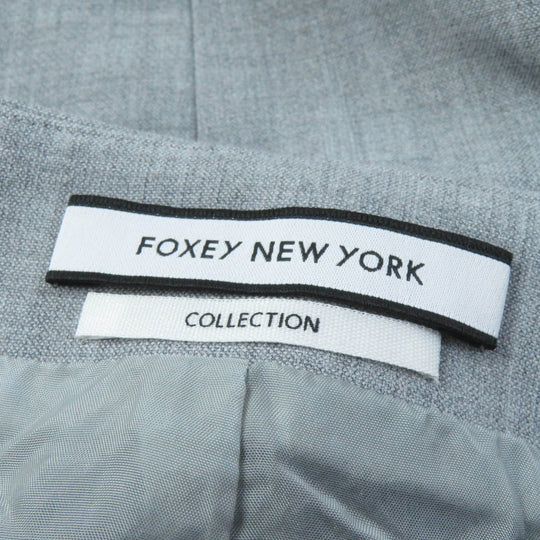 FOXEY NEW YORK COLLECTION one piece 39236 Outer material: 63% polyester, Outer material: 27% rayon, Outer material: 7% cotton, Outer material: 3% polyurethane, Lining: 100% cupra gray Women 38 Used Authentic