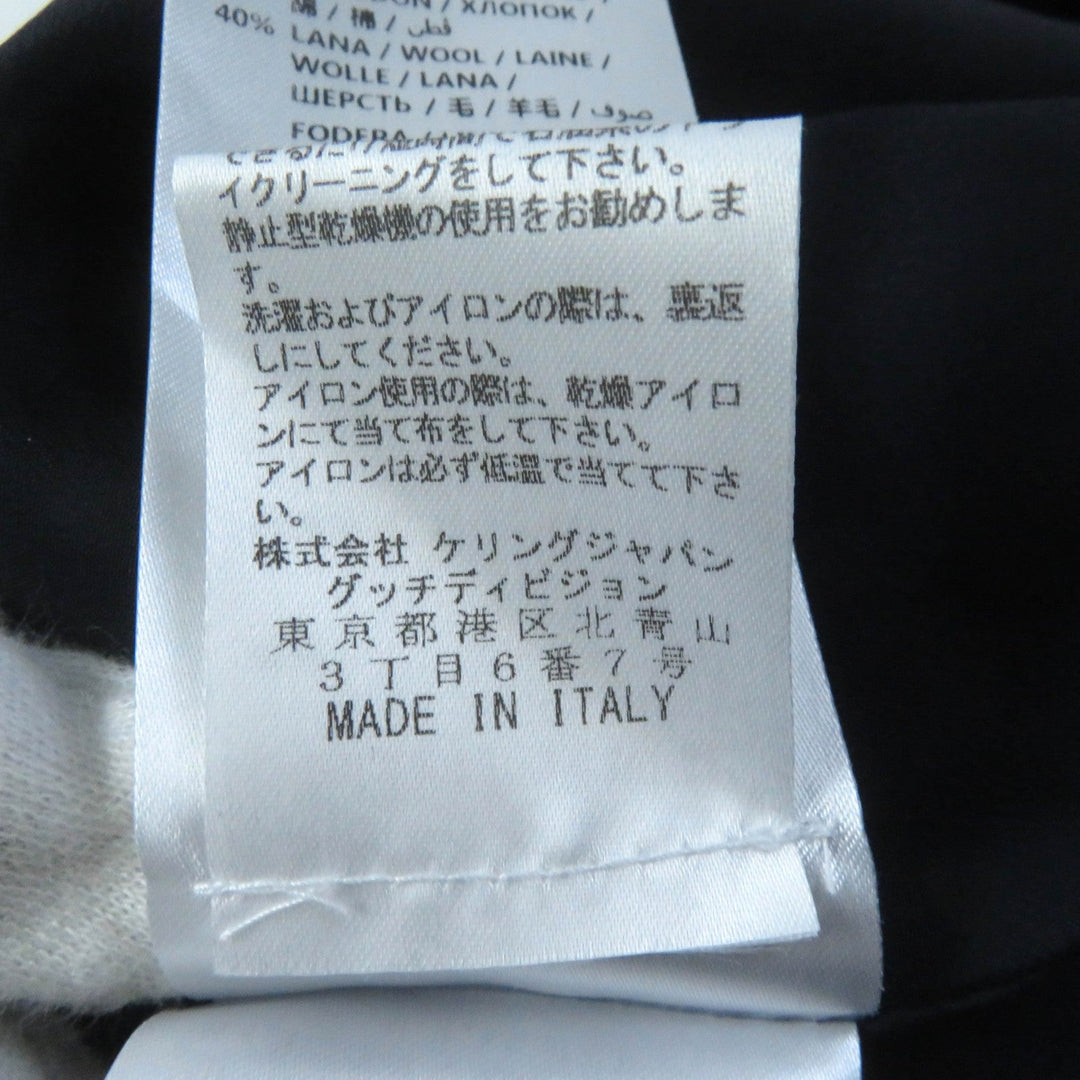 GUCCI one piece 523247 Outer: 60% cotton, Outer: 40% wool, Part: 100% polyester, Lining: , Lining: 71% acetate 29% silk Dark navy Women 40 Used Authentic