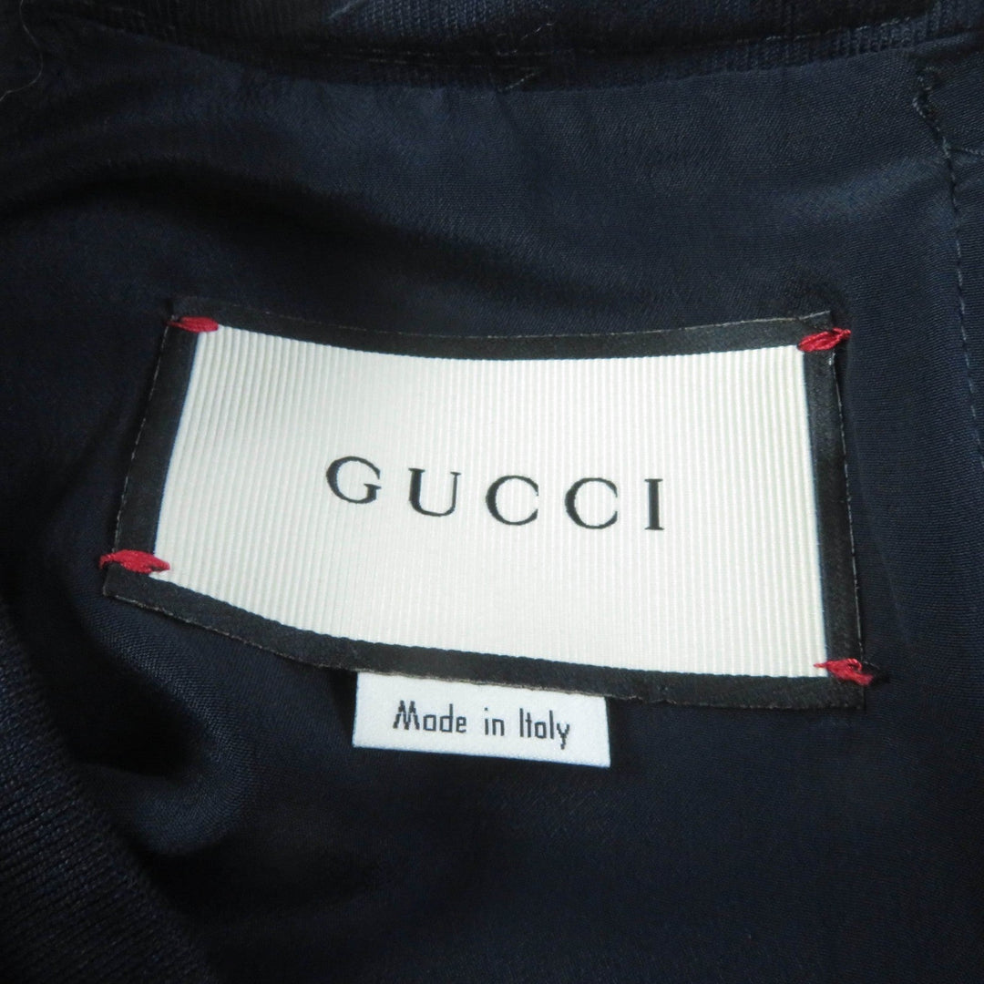 GUCCI one piece 523247 Outer: 60% cotton, Outer: 40% wool, Part: 100% polyester, Lining: , Lining: 71% acetate 29% silk Dark navy Women 40 Used Authentic