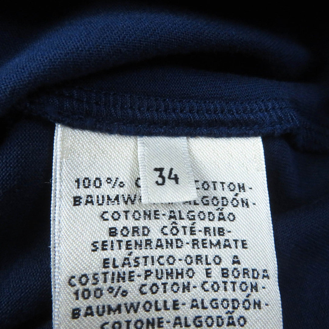 HERMES Short sleeve T-shirt Main: 100% cotton, Part: 100% polyester blue Women 34 Used Authentic