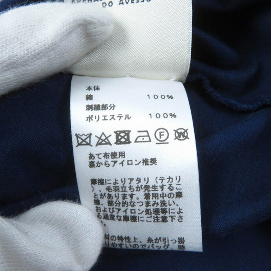 HERMES Short sleeve T-shirt Main: 100% cotton, Part: 100% polyester blue Women 34 Used Authentic