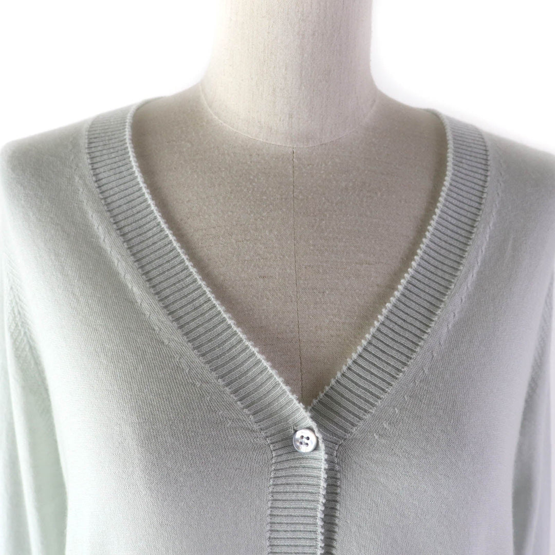 Loro Piana cardigan FAL2551 Main: 100% cashmere Light blue Women 40 Used Authentic