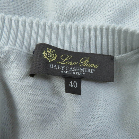 Loro Piana cardigan FAL2551 Main: 100% cashmere Light blue Women 40 Used Authentic