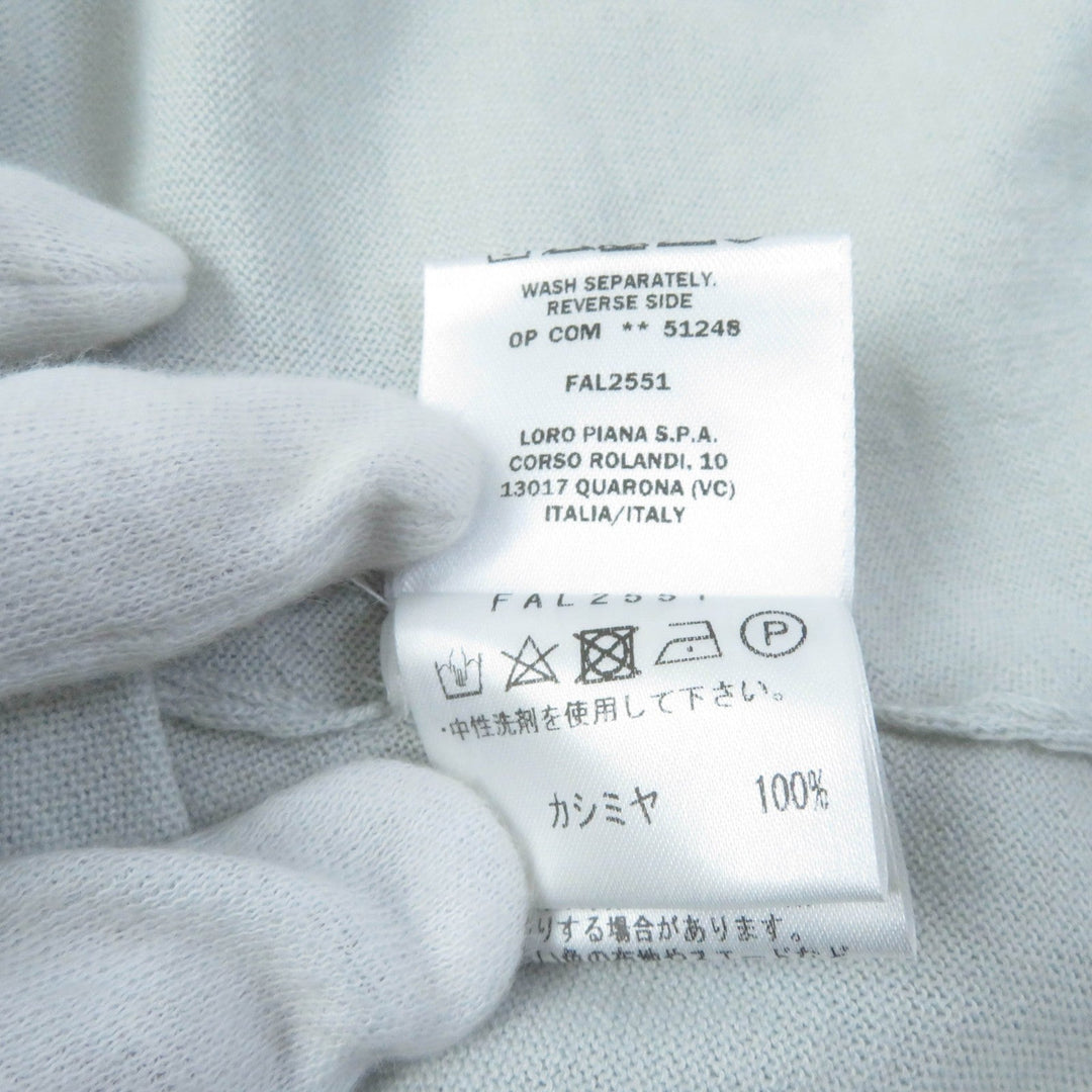 Loro Piana cardigan FAL2551 Main: 100% cashmere Light blue Women 40 Used Authentic