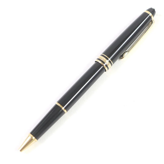 MONTBLANC Ballpoint pen Resin, Gold Plated black mens(Unisex) Used Authentic