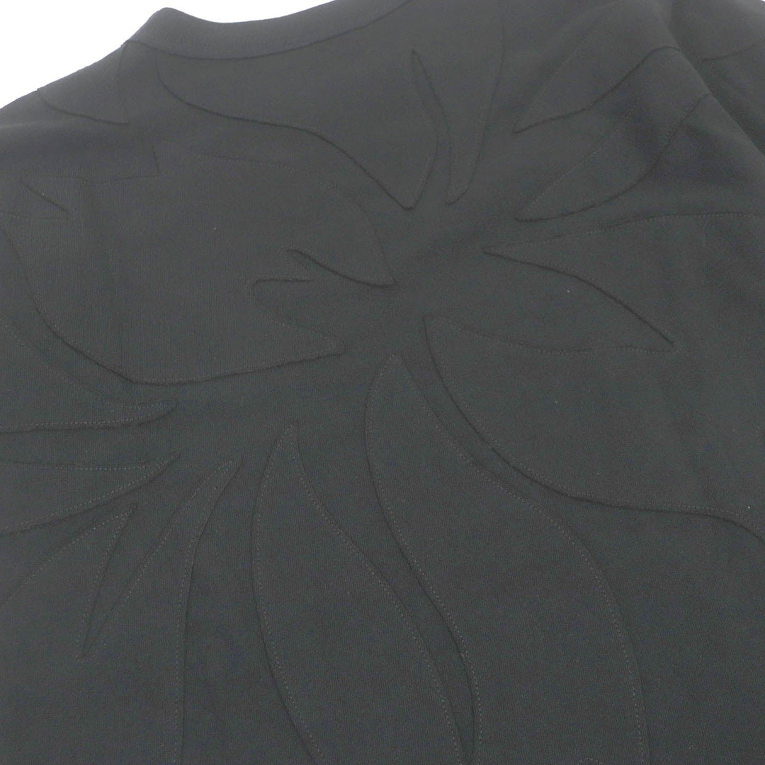 Sacai Short sleeve T-shirt 24-0795S Main: 100% cotton black Floral Embroiderd Patch mens 2 Used Authentic