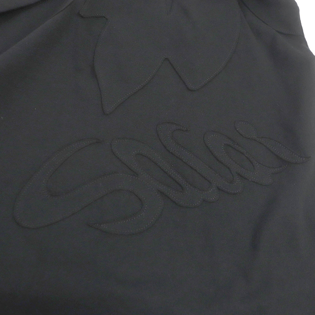 Sacai Short sleeve T-shirt 24-0795S Main: 100% cotton black Floral Embroiderd Patch mens 2 Used Authentic