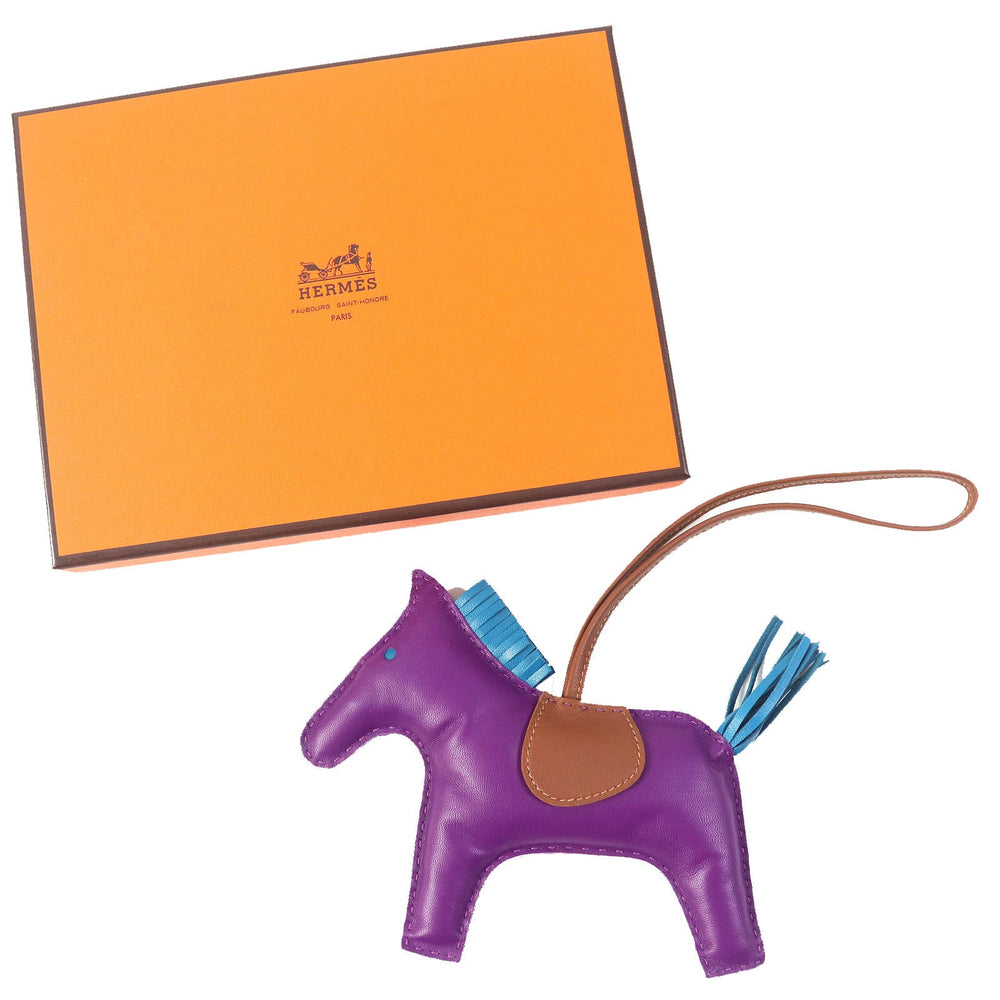 HERMES charm Anyo Miro Anemone/Blue Izmir/Fauble Rodeo Charm GM Women Used Authentic