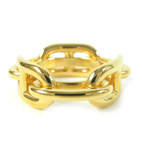 HERMES Scarf ring Main�FGold Plated gold Lucade Chene Dunkle Gold Plated Women Used Authentic