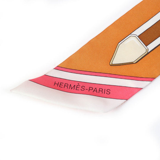 HERMES Stall 063778S 21 Main: 100% silk Orange Twilly Grand Tralala Grand Tralala Women Used Authentic