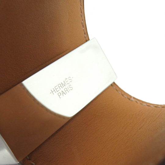 HERMES bracelet Main: Leather Red Collier de Sian Gold Plated Women Used Authentic