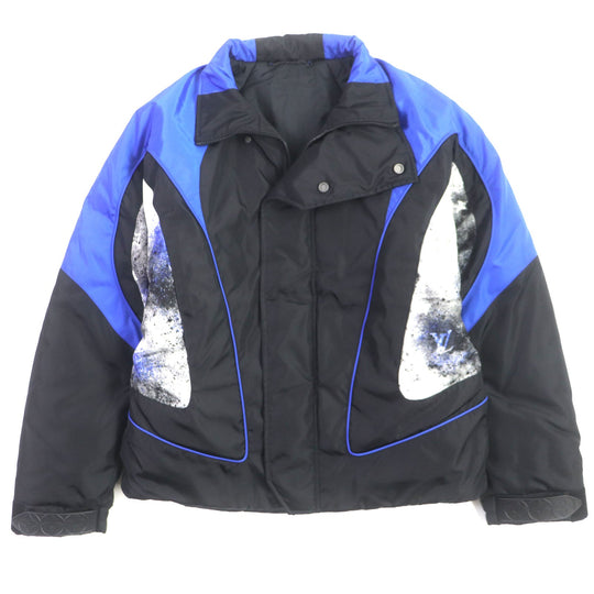LOUIS VUITTON Blouson 1A63FQ Outer: 100% nylon, Lining: 51% cotton, Lining: 49% nylon, Filling: 100% nylon Black blue mens 46 Used Authentic