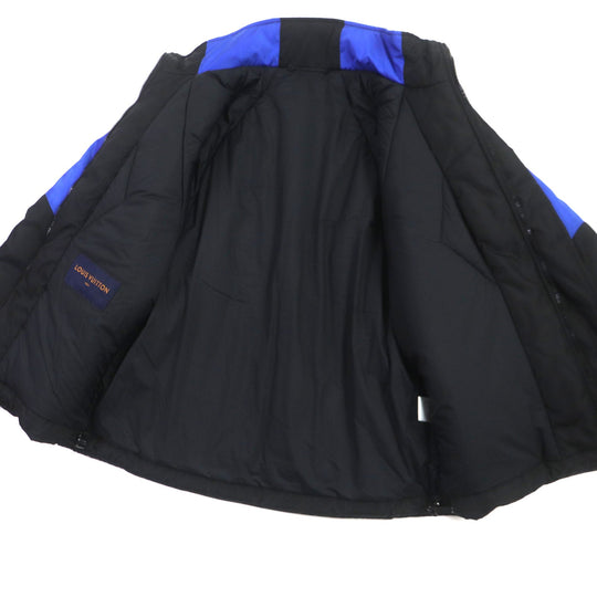 LOUIS VUITTON Blouson 1A63FQ Outer: 100% nylon, Lining: 51% cotton, Lining: 49% nylon, Filling: 100% nylon Black blue mens 46 Used Authentic