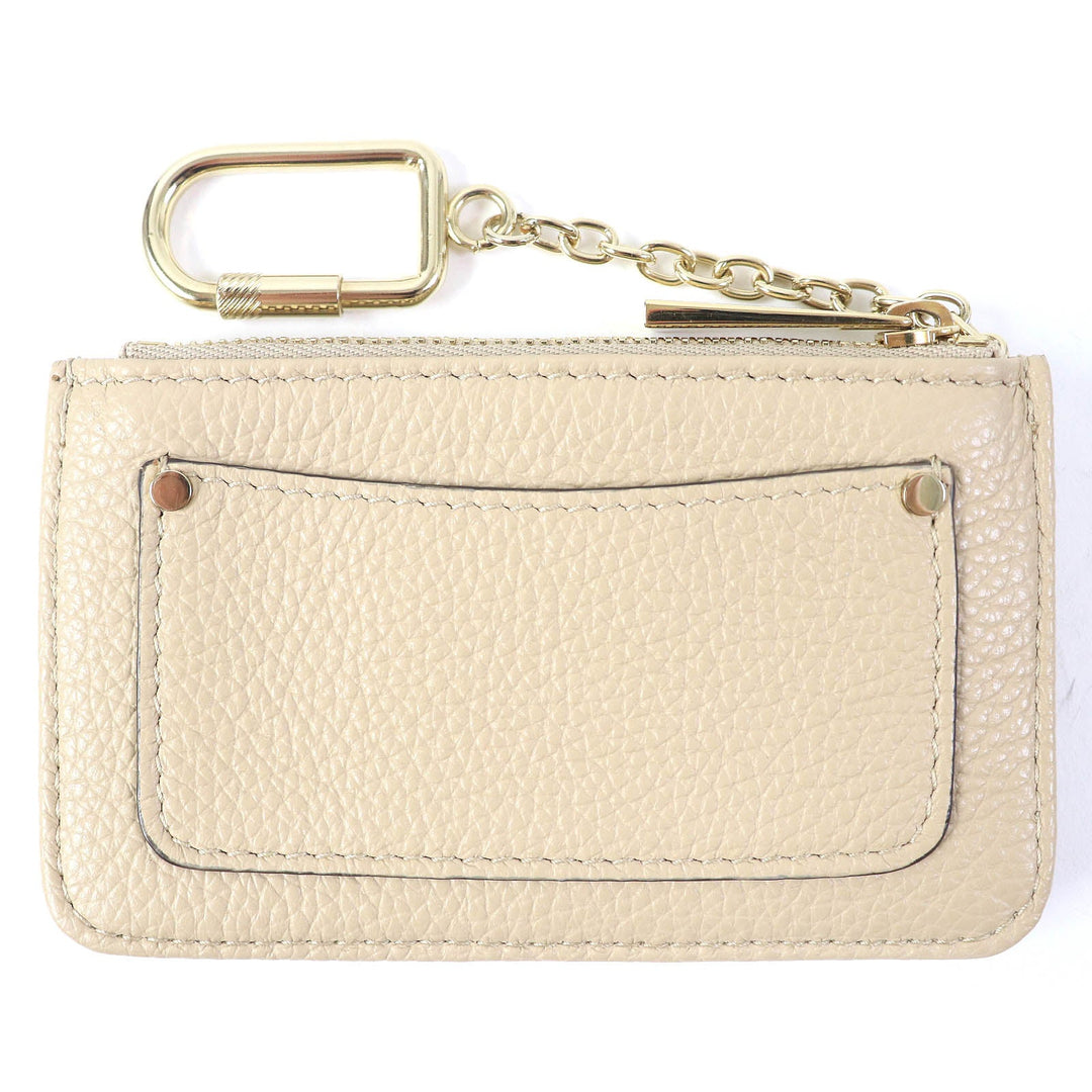 JIMMY CHOO Coin case Main: Leather beige BARLEY MIX NANCY Nancy Women Used Authentic