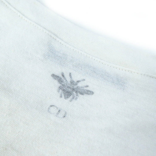 Christian Dior Short sleeve T-shirt Main: 86% cotton, 14% linen White gray Women XS Used Authentic