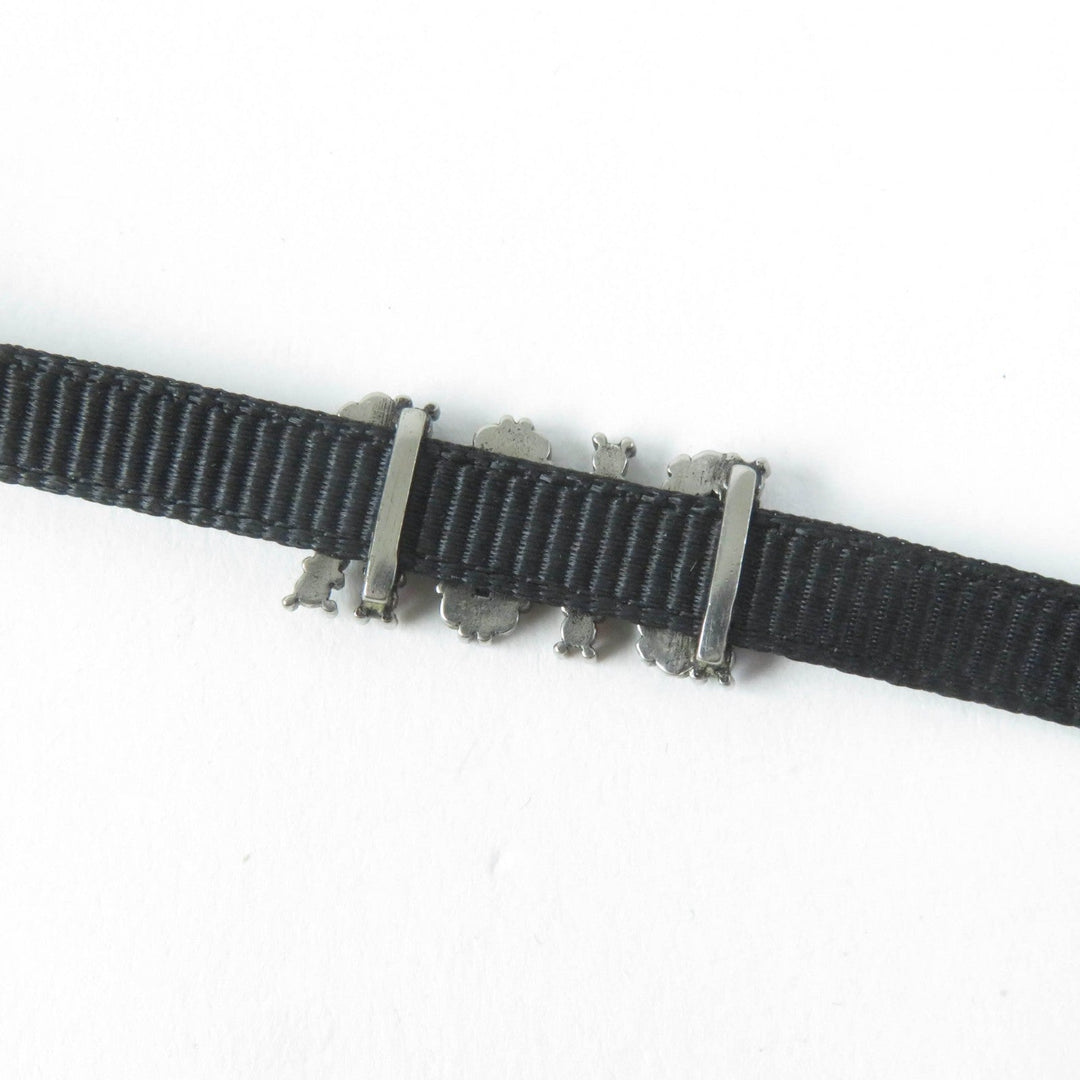 Christian Dior choker Fabric, Rhinestone, Metal Black multicolor Women Used Authentic
