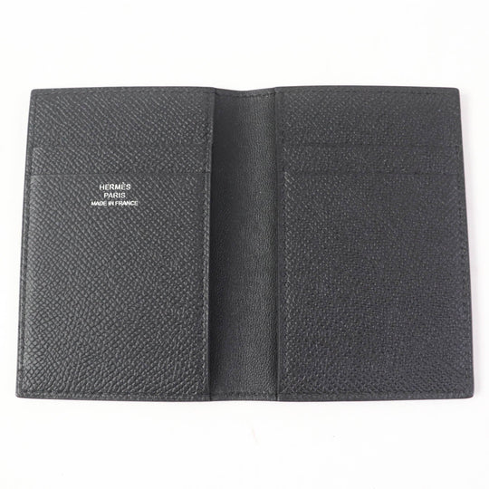HERMES Card Case Main: Epsom black MC2 Euclid Women Used Authentic