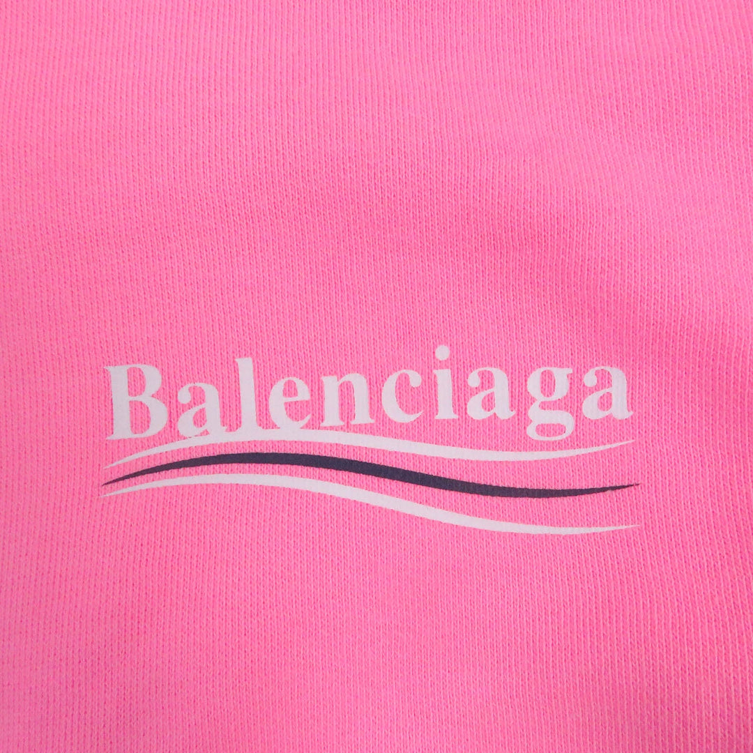 BALENCIAGA Hoodie 600583 Main: 100% cotton pink mens M Used Authentic