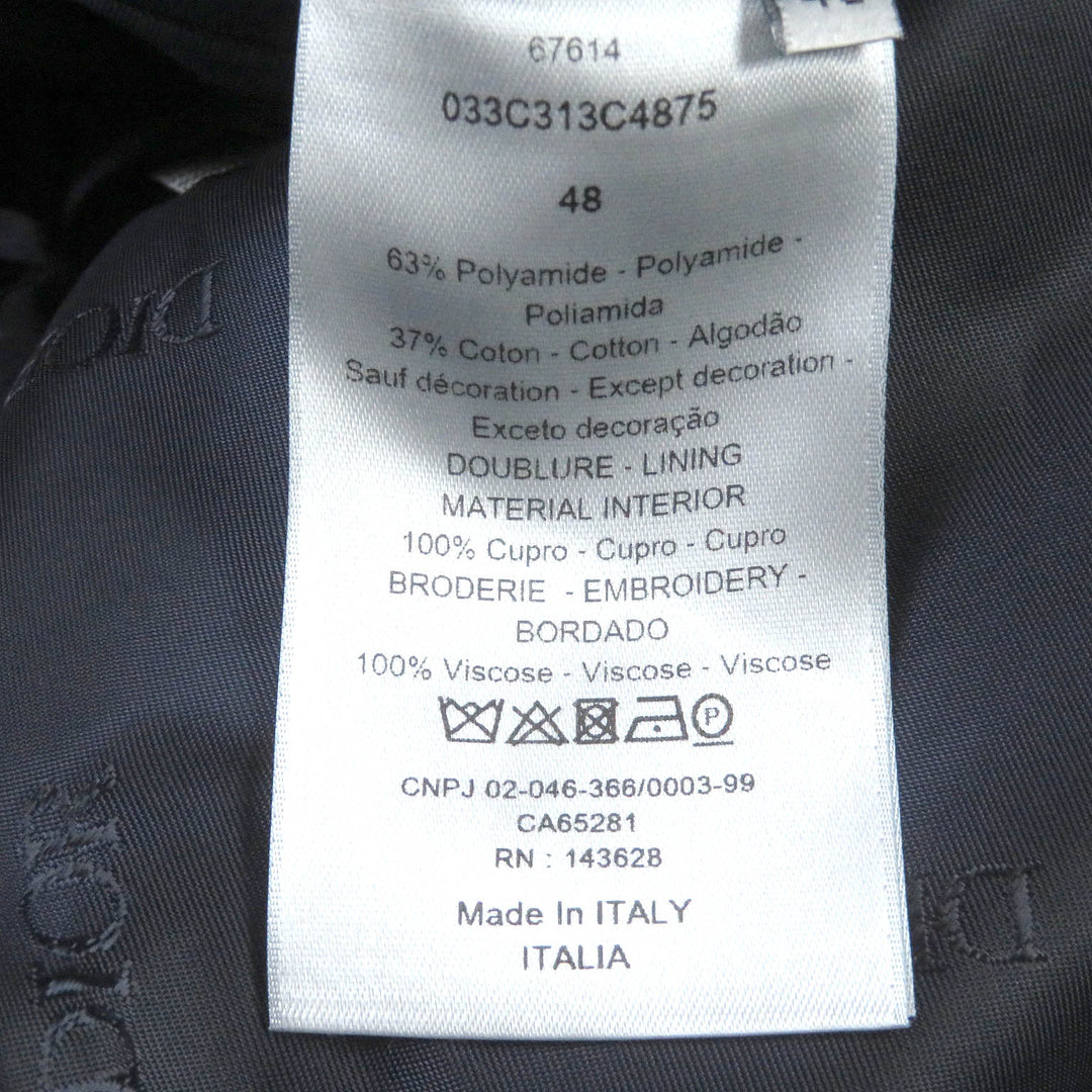 DIOR HOMME Mod coat 033C313C4875 Outer: 63% nylon, Outer: 37% cotton, Lining: 100% cupra, Part: 100% rayon blue mens 48 Used Authentic