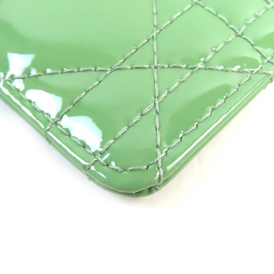 Christian Dior Coin case S0841OVRB Cannage (patent leather) Light green Lady Dior Women Used Authentic