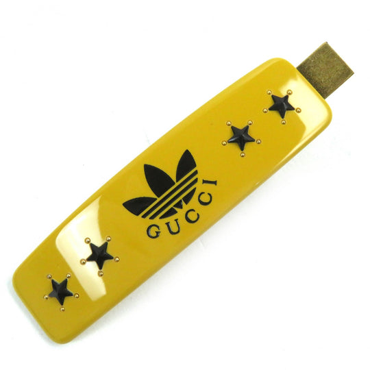 GUCCI hair accessory 702940 plastic Yellow black Women Used Authentic