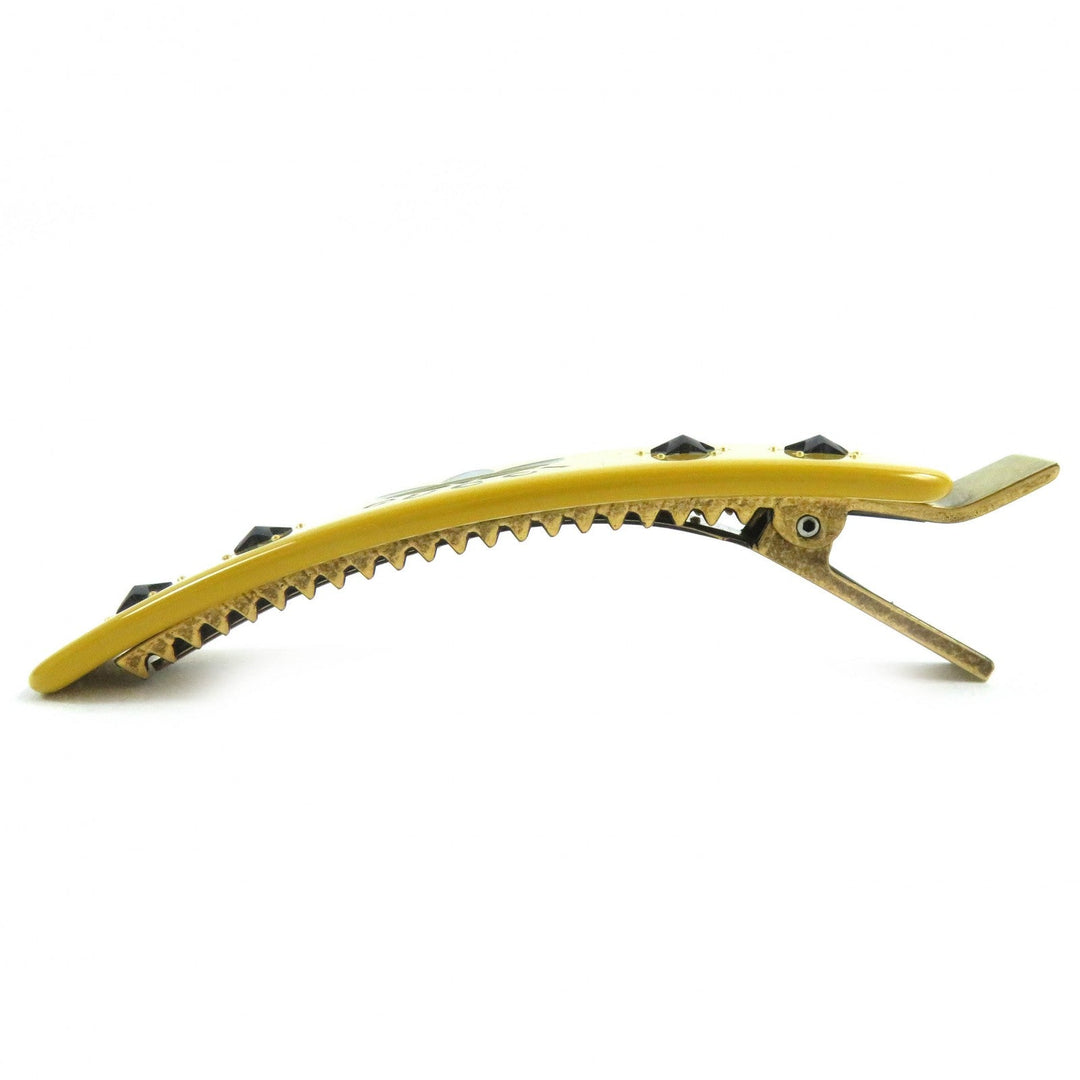 GUCCI hair accessory 702940 plastic Yellow black Women Used Authentic