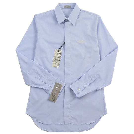 Dior HOMME Long sleeve shirt 013C502J1581 Main: 100% cotton blue M.Woven Shirt mens 38 Used Authentic