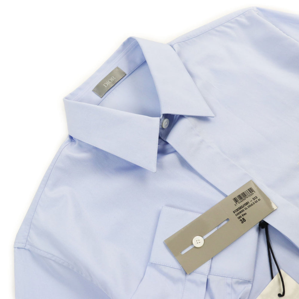Dior HOMME Long sleeve shirt 013C502J1581 Main: 100% cotton blue M.Woven Shirt mens 38 Used Authentic