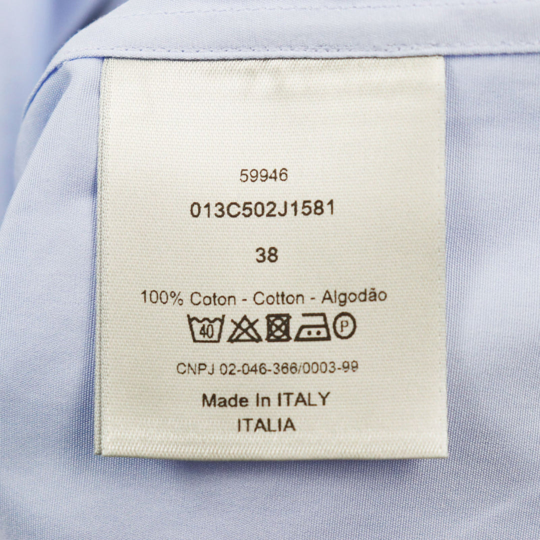 Dior HOMME Long sleeve shirt 013C502J1581 Main: 100% cotton blue M.Woven Shirt mens 38 Used Authentic